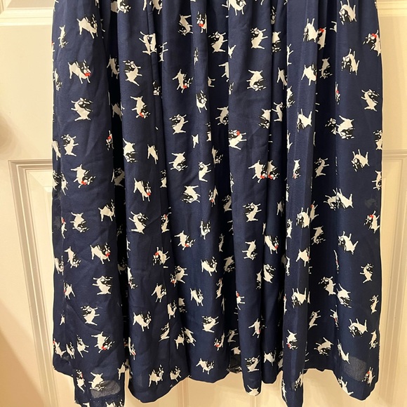 Everly Boston Terrier Dog Print Chiffon Dress in Medium - Picture 5 of 7